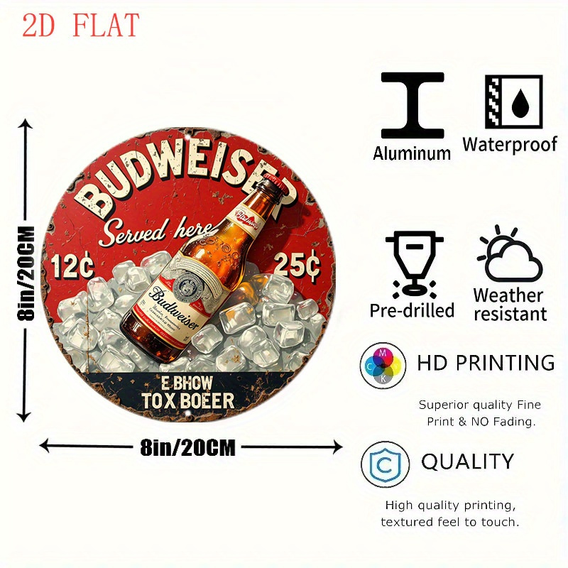 1 adet Vintage Bira Logosu Met - Vintage Collectible Plates incelemesi ve fiyatı