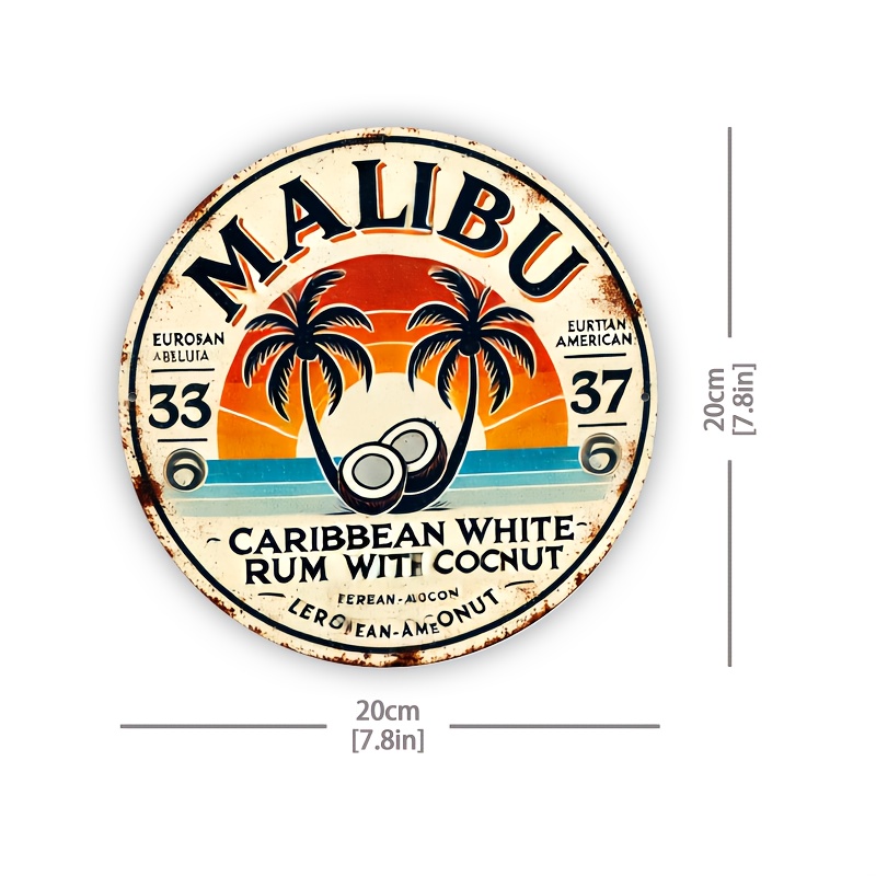 Vintage Malibu Rum Hindistan C - Vintage Collectible Plates incelemesi ve fiyatı