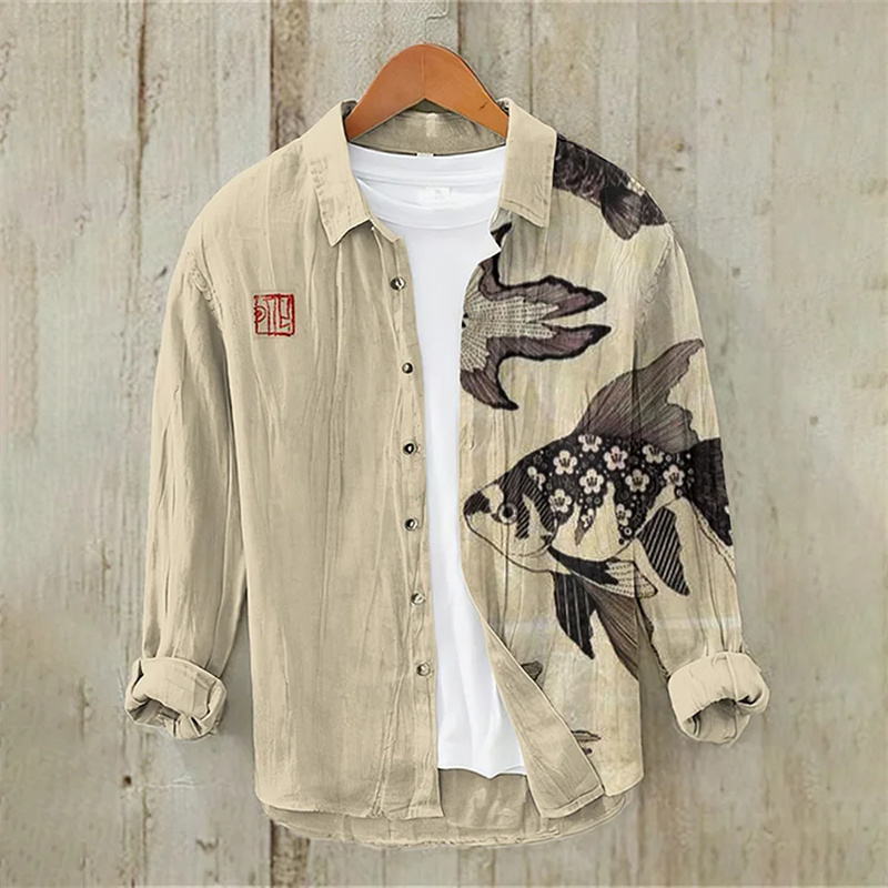 Erkek Balık Baskılı Keten Uzun - Vintage Collectible Shop incelemesi ve fiyatı